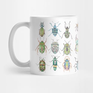 Beetles in Shades of Green Mug